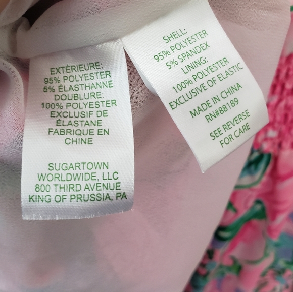 Lilly Pulitzer Cristiana Stretch Mini Dress Size 00 pink blossom try you - Picture 6 of 9